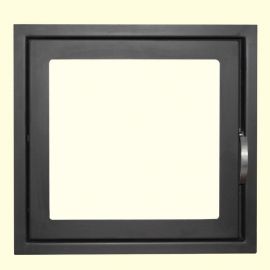 Печная дверь ДК555-1С сталь термостойкое стекло