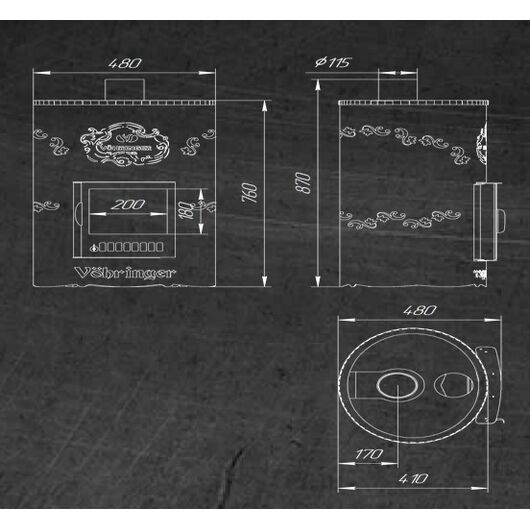 Печь Ферингер Уют-18 Кожух Стандарт, изображение 3