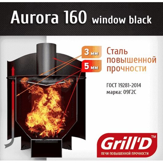 Печь Grill’D Aurora 160 Window, изображение 2