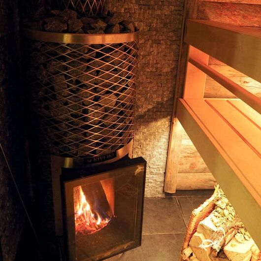 Печь для бани IKI Kivi дверца направо выпуск дымохода "в стену", изображение 6