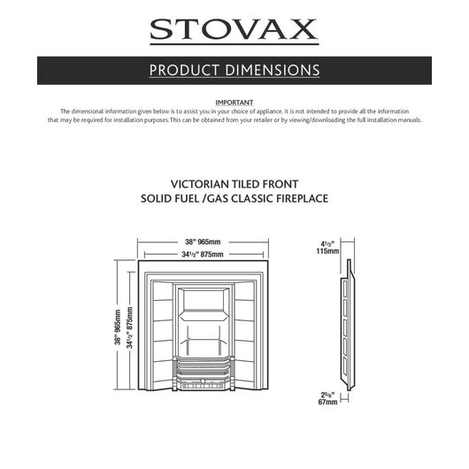Топка STOVAX Victorian Tiled Front, изображение 2
